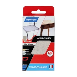 NORTON Garniture de ponçage Auto-agrippant 70x125mm G120 (x12)