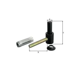 Best GAH ALBERTS Gond à visser en acier noir M10 Ø14/65x33 mm