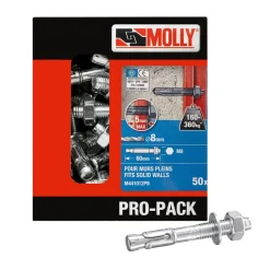 Clearance MOLLY Goujons d'ancrage Ø8x60mm PRO-PACK (x50)