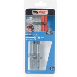 New MOLLY Goujons d'ancrage Ø12x135mm (x2)