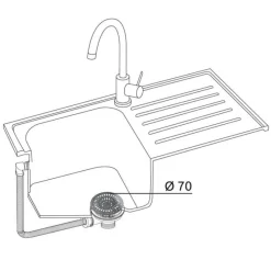 Best WIRQUIN Grille anti-déchets chromée Ø70 mm