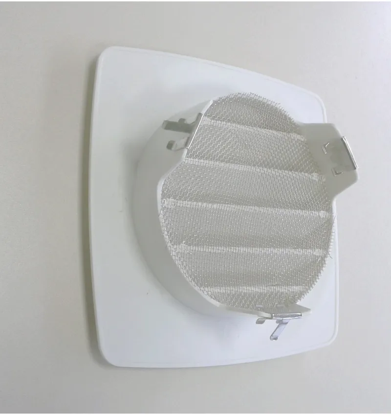 Grille à clipser ABS + anti-moutique blanc tube Ø10