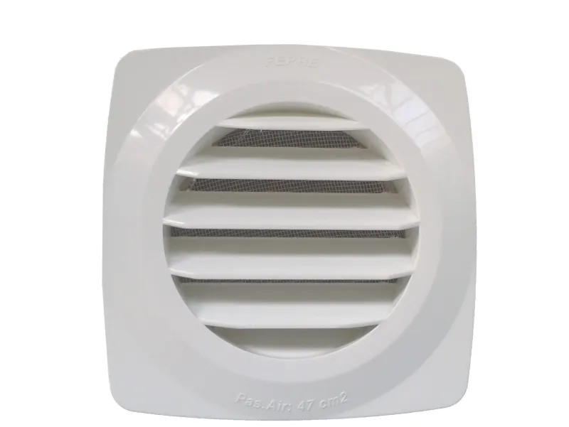 Grille à clipser ABS + anti-moutique blanc tube Ø10