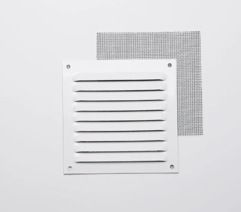 Sale Grille en alu 0,8 mm anti-moustique blanc 10x10 cm