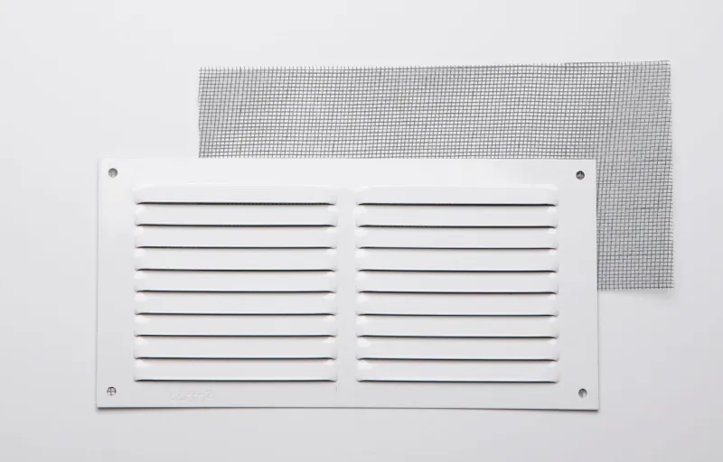 Grille en alu 0,8 mm anti-moustique blanc 10x20 cm