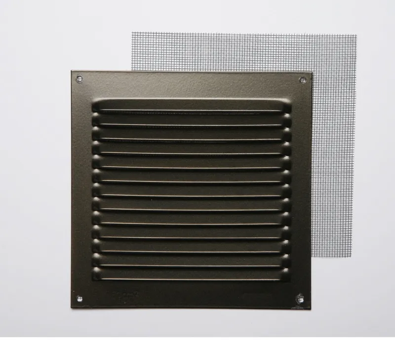 Discount Grille en alu 0,8 mm anti-moustique anthracite 10x10 cm
