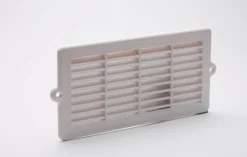 Hot Grille à encastrer ABS + moustiquaire blanc 7.8x17.9 cm
