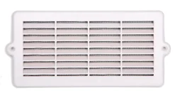 Hot Grille à encastrer ABS + moustiquaire blanc 7.8x17.9 cm