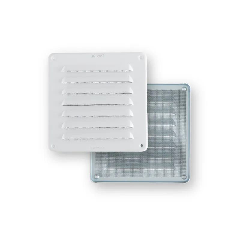 Outlet Grille Strong alu 1,5 mm anti-moustique blanc 15x15 cm