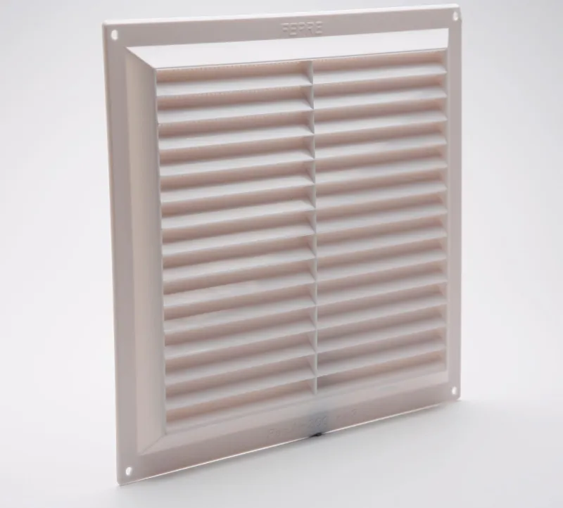 Hot Grille à visser ABS + anti-moustique blanc 24x26 cm