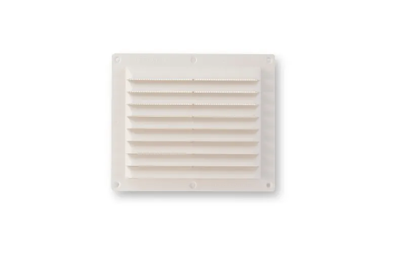 New Grille à visser en ABS + anti-moustique blanc 14.6x17.5 cm