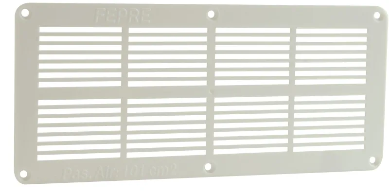 Clearance Grille à visser en ABS blanc 11x25.5 cm