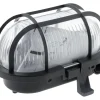 Clearance Hublot ovale noir socle plastique grille de protection 60W