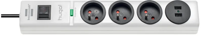 Discount BRENNENSTUHL Hugo Bloc multiprise 3 prises + 2 USB, cordon 2m blanc