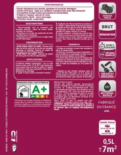 Outlet V33 Huile spéciale plan de travail incolore mat 0,5L
