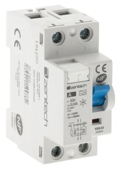 New ZENITECH Interrupteur différentiel 63/2-30ma type A