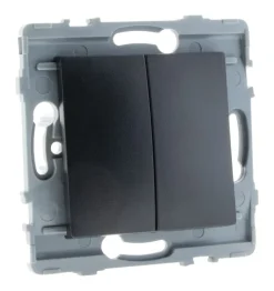 New ZENITECH Interrupteur double va-et-vient Kouro 10A nu noir