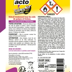 Discount ACTO Kit aérosol toitures et combles nids de guêpes/frelons 300ml