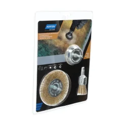 Hot NORTON Kit 3 brosses pour perceuse, coupe circulaire, embout