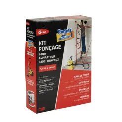 Outlet GERLON Kit de ponçage complet pour aspirateur gros travaux