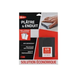 Online GERLON Kit de ponçage plâtre/enduit 3 feuilles G120 +cale 230x280mm