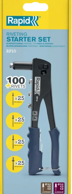 Clearance RAPID Kit Pince à riveter RP10 avec 100 rivets