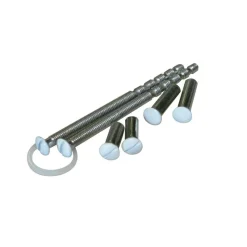 Kit 2 vis relieuses blanc + douilles aveugles