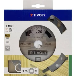 Outlet TIVOLY Lame de scie circulaire ct Ø150-al 20-20 dents