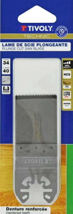 Clearance TIVOLY Lame de scie oscillante HCS 34 mm bois