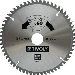 New TIVOLY 1 lame scie circulaire ct Ø190-al 30-60 dents