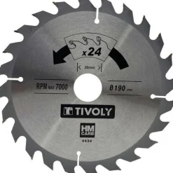 Best TIVOLY Lame scie circulaire Ø190, 24 dents et alésage 30mm