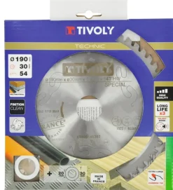 New TIVOLY Lame scie circulaire technic multi-diamètre Ø190x20mm