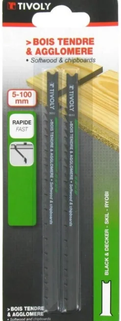 New TIVOLY Lame scie sauteuse spécial bois tendre/aggloméré b d