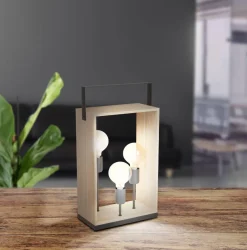 Outlet EGLO Lampe Famborough E27 3x40W noir L30,5xL16xH56,5cm