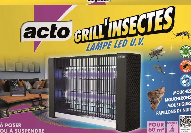 Discount ACTO Lampe LED UV Grill'Insectes 60m² à poser ou suspendre