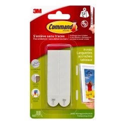 Sale 3M Languette de fixation pour tableaux grand modèle blanc