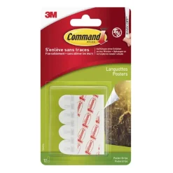 Clearance 3M Languettes enlevables standard blanc Petit Modèle (x12)