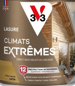 Sale V33 Lasure bois climats extrêmes chêne naturel 0,75L