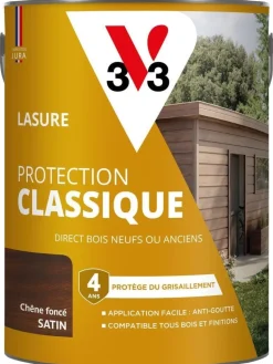 Best V33 Lasure bois extérieur protection classique chêne foncé 5L
