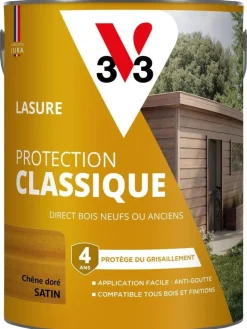 Best V33 Lasure bois extérieur protection classique chêne dore 5L