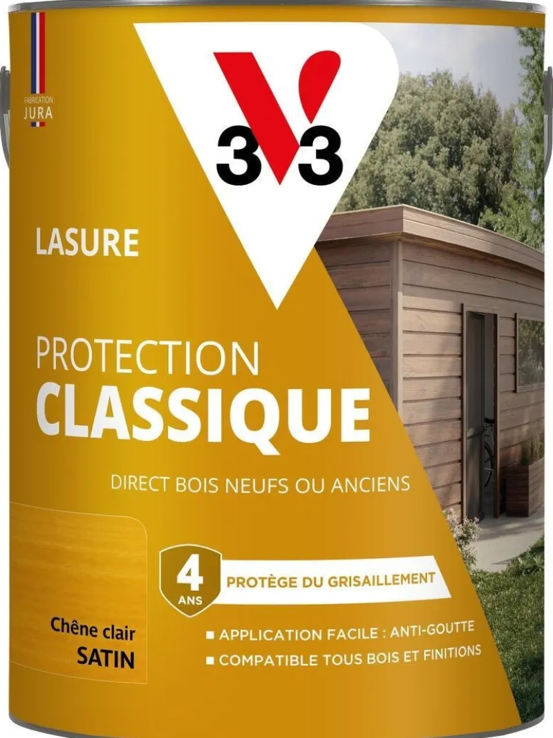 Online V33 Lasure bois extérieur protection classique chêne clair 5L