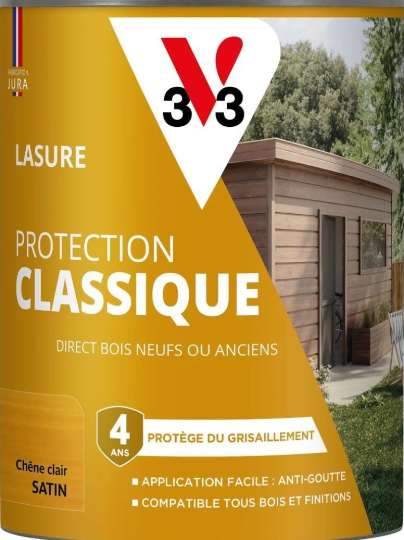 Online V33 Lasure bois extérieur protection classique chêne clair 0,75L