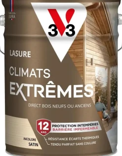 V33 Lasure extérieure Climats Extrêmes 12 ans incolore 2,5L