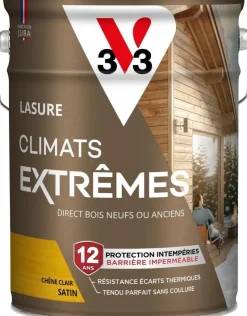 Sale V33 Lasure extérieure Climats Extrêmes 12 ans chêne clair 2,5L