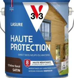 V33 Lasure haute protection biosourcée chêne foncé 2,5L