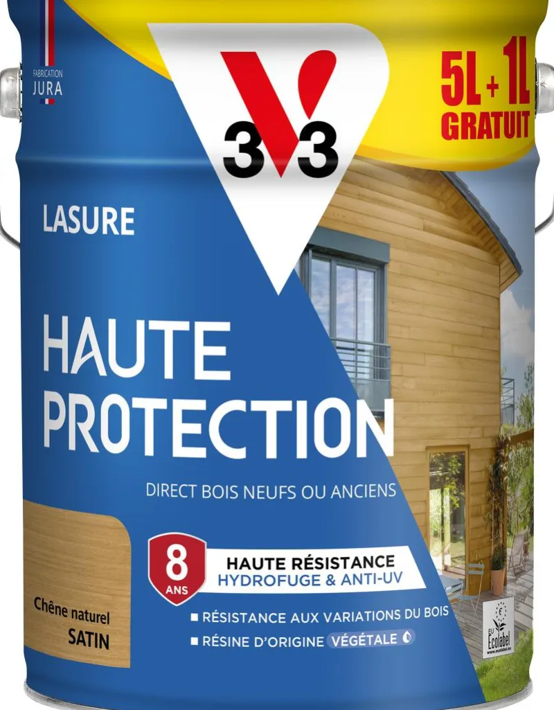 Best V33 Lasure haute protection biosourcée chêne naturel 6L