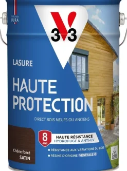 Hot V33 Lasure haute protection biosourcée chêne foncé 5L
