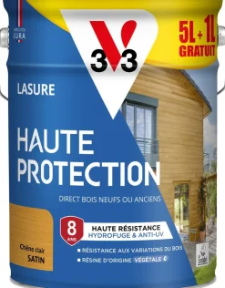 Sale V33 Lasure haute protection biosourcée chêne clair 6L