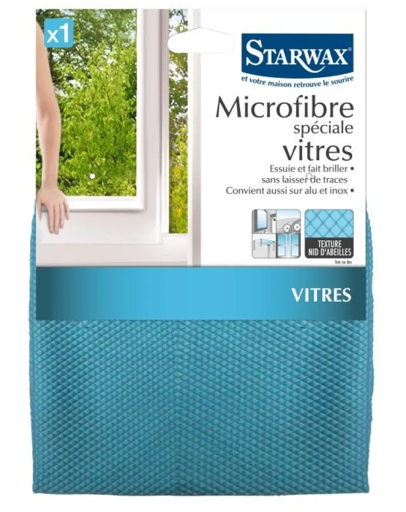 STARWAX Lavette microfibre spéciales vitres