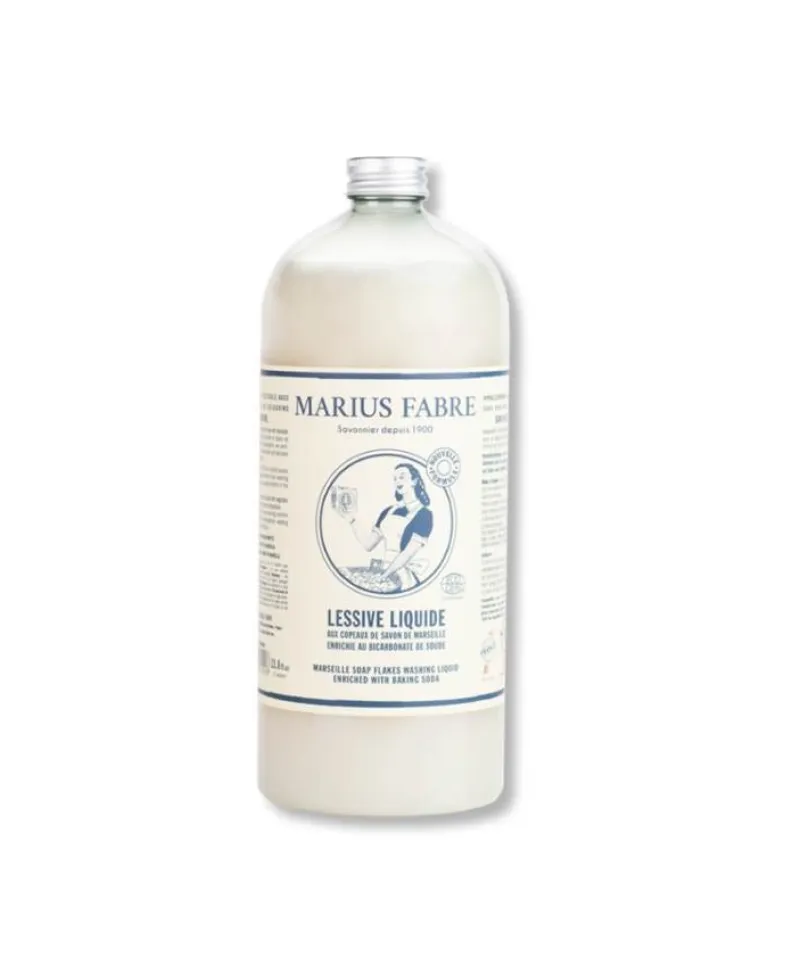 Discount MARIUS FABRE Lessive aux copeaux de savon de Marseille et bicarbonate 1L